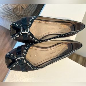 Marc by Marc Jacobs black and Brown Patent Leather Flats